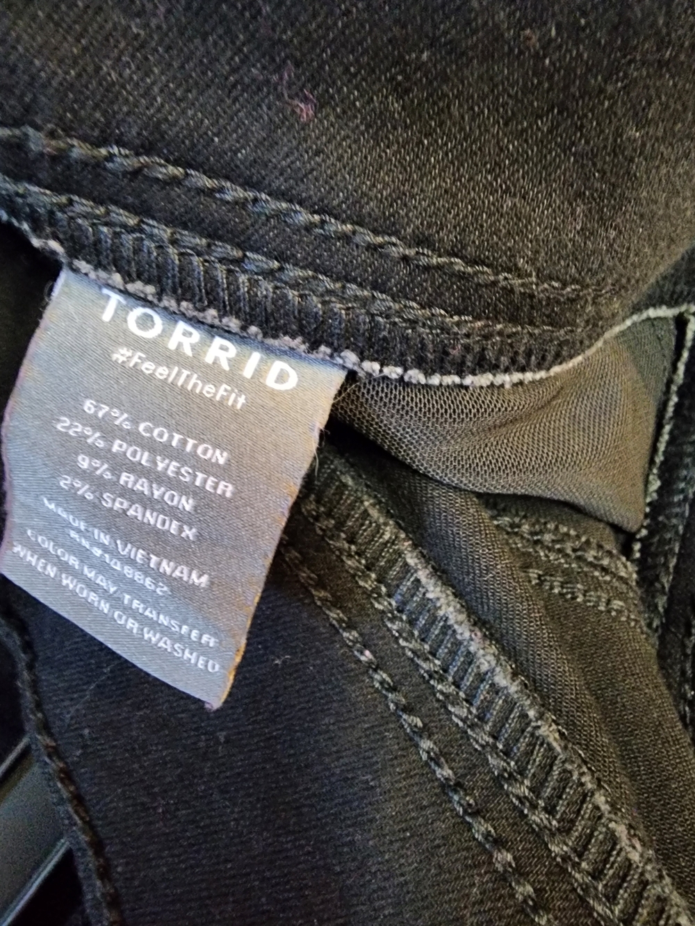 Torrid Black Lean Jean Slim Boot Sz 2R - Picture 5 of 5